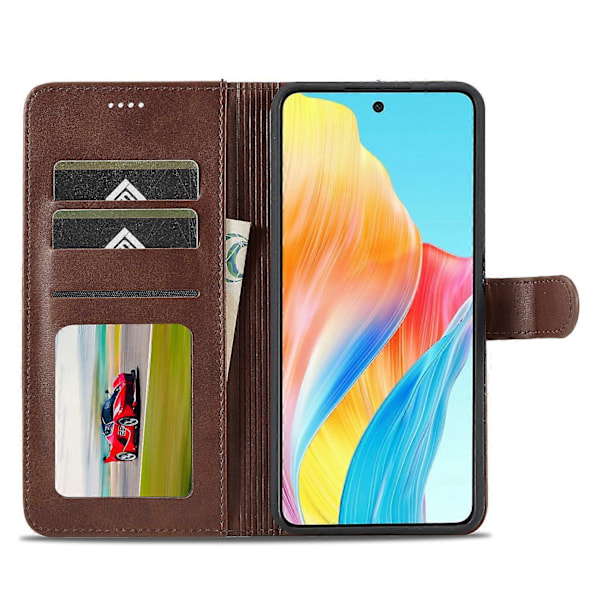 LC.IMEEKE Puhelinkotelo Oppo A78 4G -puhelimelle PU-nahkainen jalustallinen lompakkokotelo Multicolor Style D
