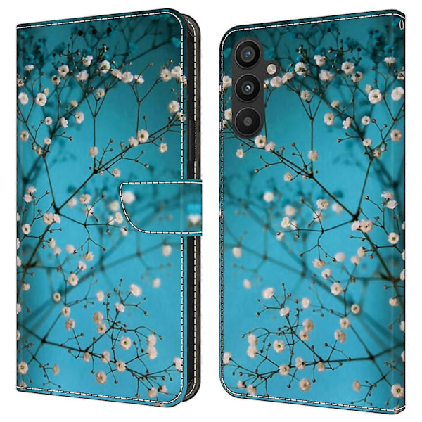 Skal för Samsung Galaxy A34 5G Mönstertryckt Skyddande Fodral TPU+PU Läder Flip Telefonfodral Multicolor Style F