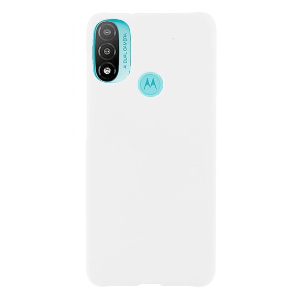 anti-scratch skal Gummerat hårt PC- phone case för Motorola Moto E20/e30/e40 White