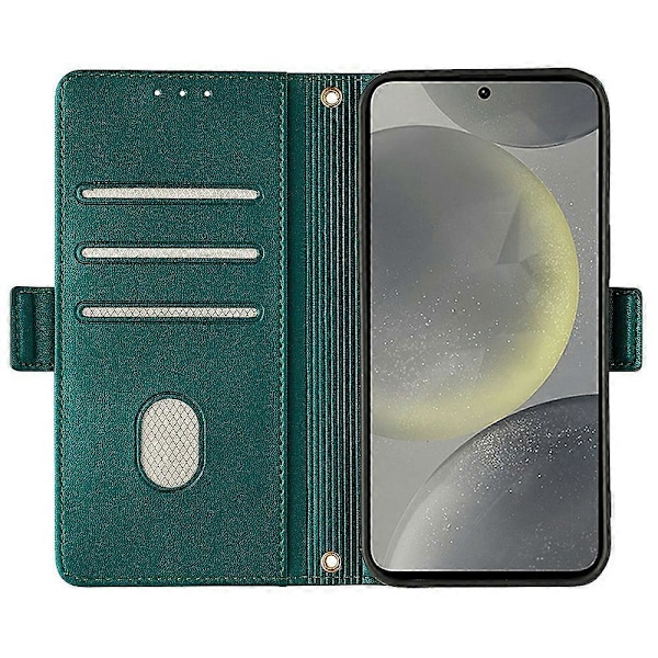Læder Wallet Case med RFID-blokering og stativfunktion samt håndrem til Samsung Galaxy S25 Multicolor Style F