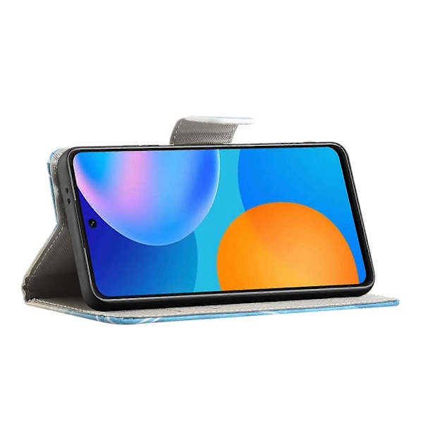 Mønstertryk Kryds Tekstur Læder Wallet Stand Case til Samsung Galaxy S21 FE Cover Multicolor Style C
