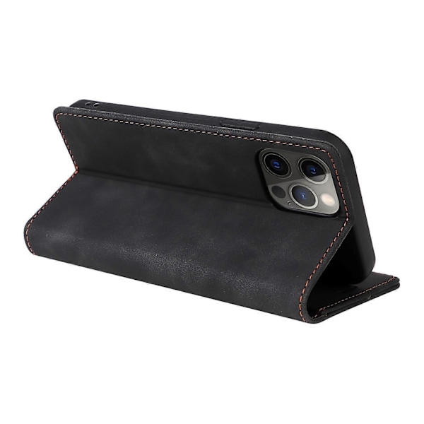 006 Serie Til iPhone 15 Pro Max Cover PU Læder Foldbart Stativ Telefon Cover Multicolor Style A