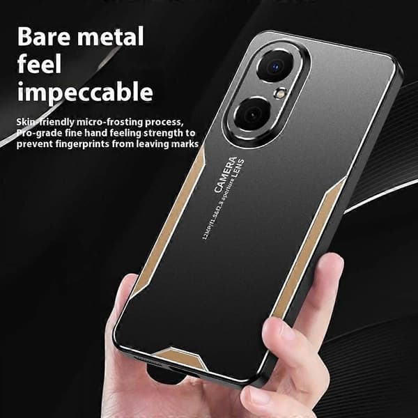 Til Huawei Enjoy 80 Telefon Cover Aluminium Legering TPU PC Bagside Multicolor Silver