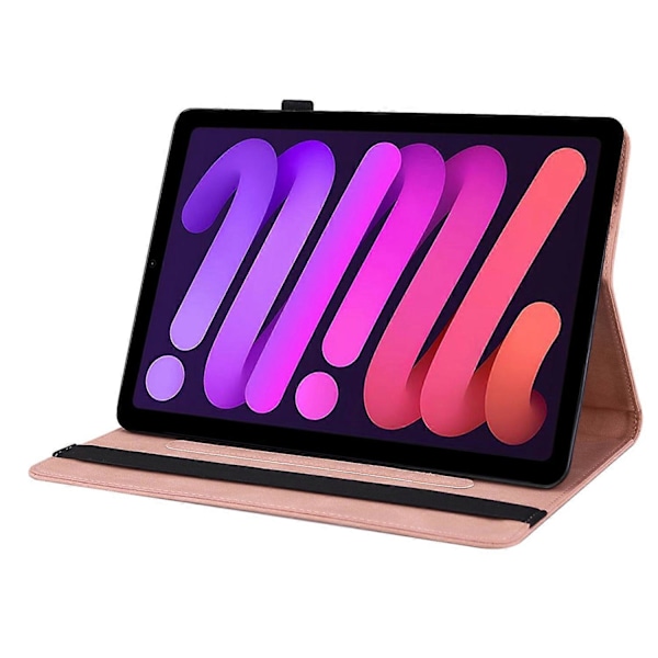 Sommerfugl Blomst Læder Stand Kort Slot Cover med Elastikbånd til iPad mini (2024)/mini (2021) Multicolor Style F