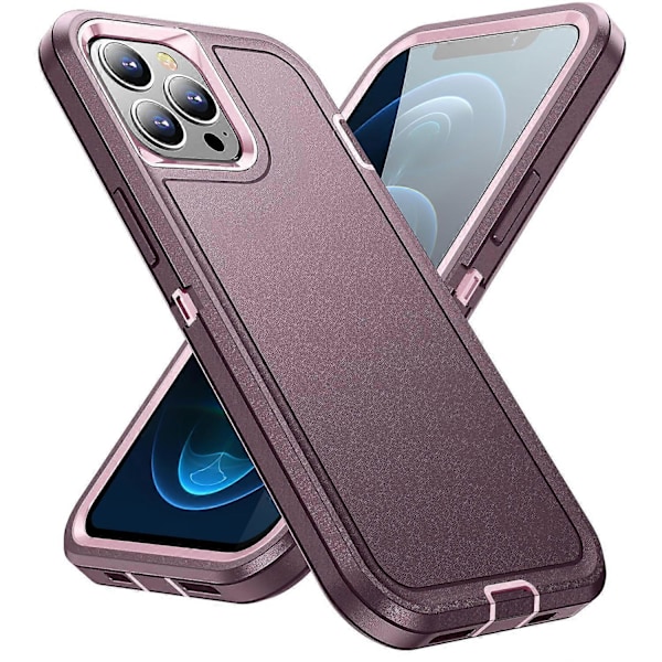 For iPhone 12/12 Pro Anti-Scratch Deksel TPU+PC Fallbeskyttelse Telefondeksel Multicolor Style E