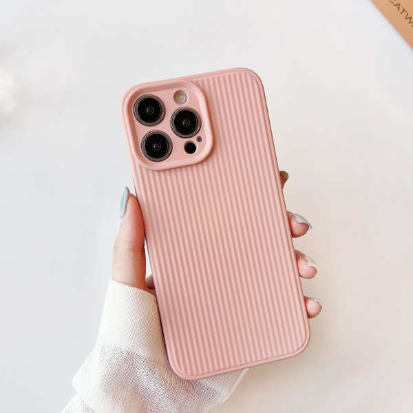 För Iphone 14 Pro Flexibelt Tpu phone case Anti-ränder Back Slim Fit Cover Pink