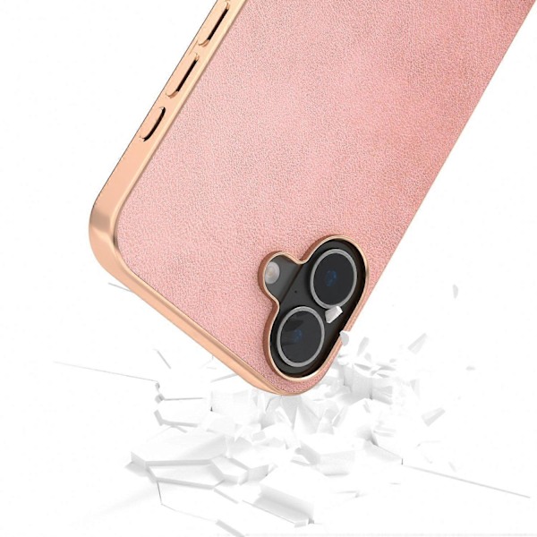 iPhone 16 Plus -kotelo, galvanointi, puhelinkuori, lehmännahkakuvio, PU+TPU-suojakotelo Multicolor Style B