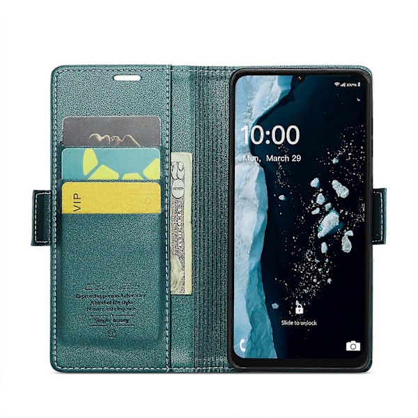Til Samsung Galaxy A06 Case CASEME 023 Series RFID-Blokerende Blankt Stativ Telefon Cover Multicolor Style E