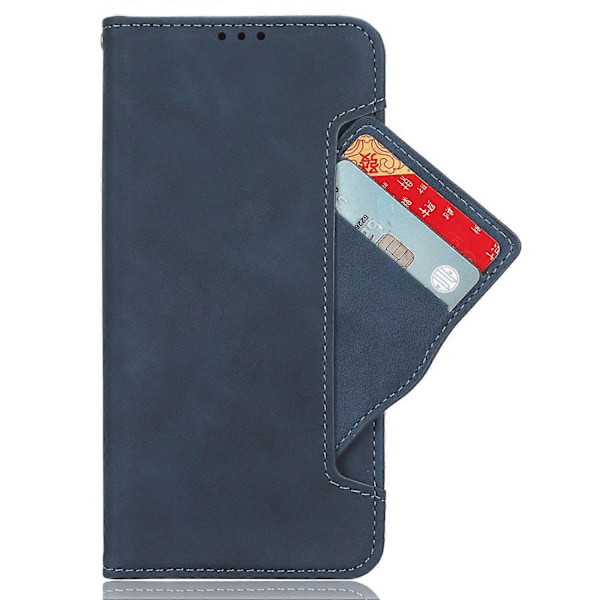 HTC U23 Pro 5G -puhelimelle monipaikkainen korttikotelo PU-nahkainen suojakotelo jalustalla ja lompakolla Multicolor Style E