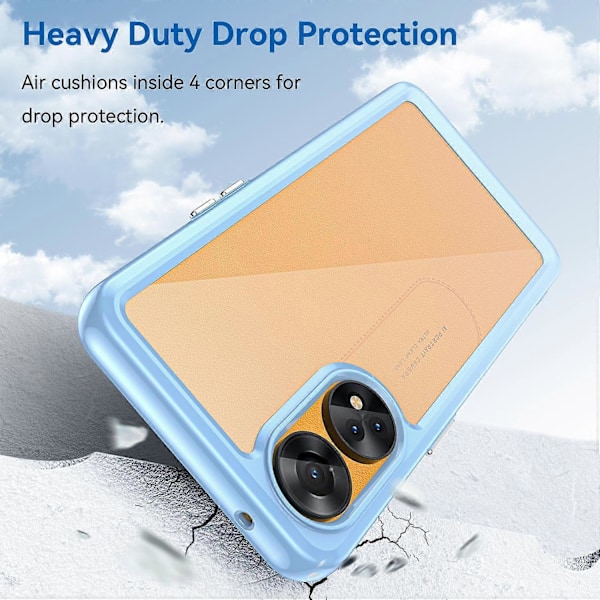 Slankt Telefoncover til Oppo Reno8 T 4G, Telefonbeskytter Anti-Støv TPU+Akryl Cover Multicolor Style C
