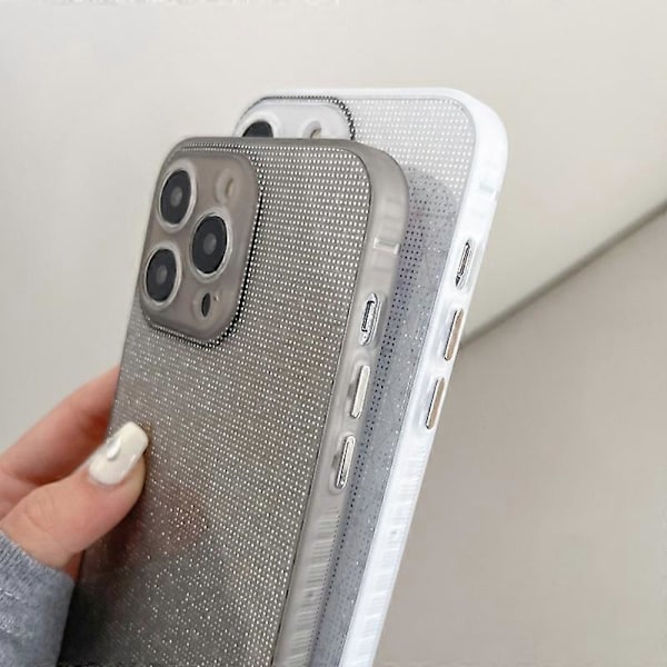 Q.COO TPU-etui til iPhone 14 Pro med skinnende aurora-effekt og præcise udskæringer Multicolor Style B