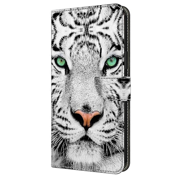 Skal för iPhone 16 Mönstertryckt Skyddande Fodral TPU+PU Läder Flip Telefonfodral Multicolor Style D