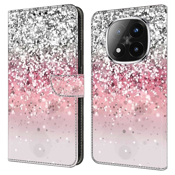 Xiaomi Redmi Note 14 Pro+ 5G -kotelo magneettilukolla, 3D-kuvioitu nahkalompakko puhelinkotelo Multicolor Gradient