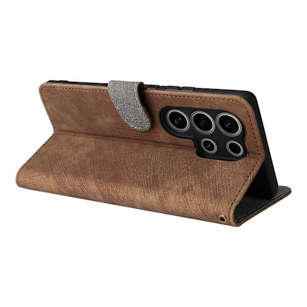 Til itel S25 Ultra Wallet Case RFID-blokering PU Læder Cover Stand View - Grøn Multicolor Brown