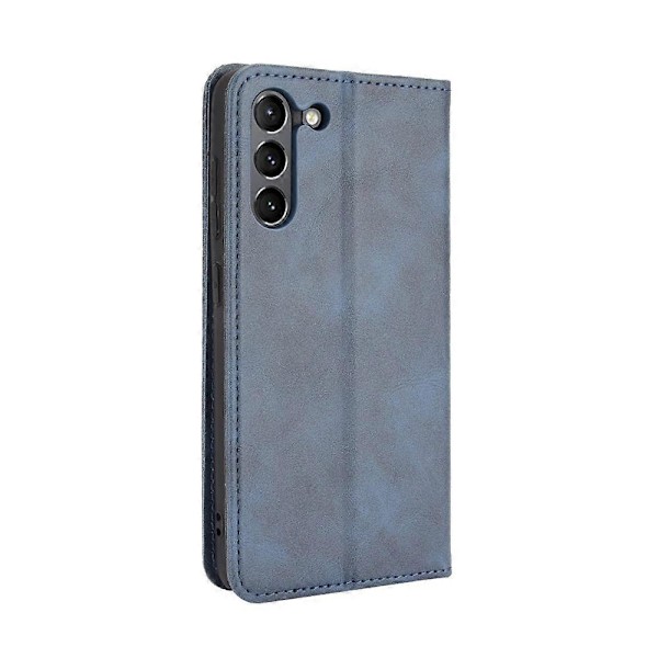 Magneettilukko Vintage-tyylinen TPU+Nahkainen Puhelinkotelo Lompakkoteline Samsung Galaxy S21 FE:lle Multicolor Style C