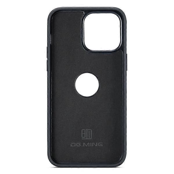 Til iPhone 15 Plus Cover Logo View Bagside PU Læder+PC+TPU Cover Multicolor Style E