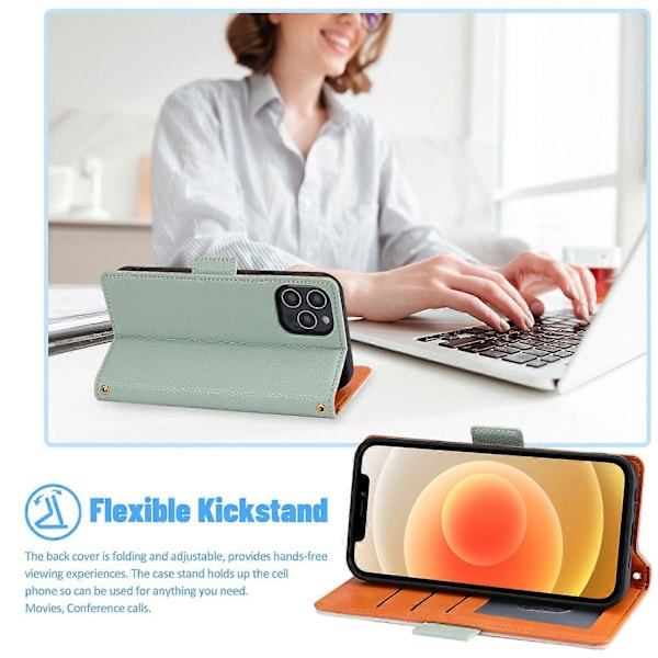 Plånboksdesign Assorterad Färg Läderfodral för iPhone 12 6.1 tum/12 Pro 6.1 tum