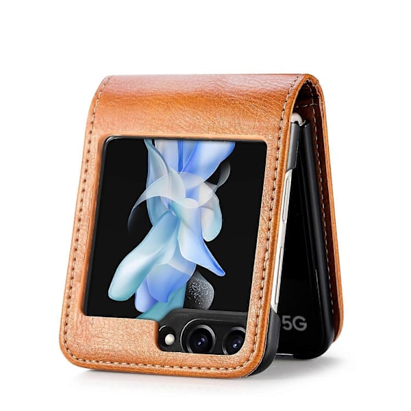 Plånboksfodral för Samsung Galaxy Z Flip5 5G Anti-Drop PU Läder PC Telefonskal Multicolor Style E