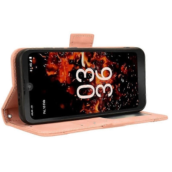 Orbic Fun+ 4G -kotelo, naarmuuntumaton PU-nahkainen puhelinlompakko folio flip -suojus Multicolor Style B