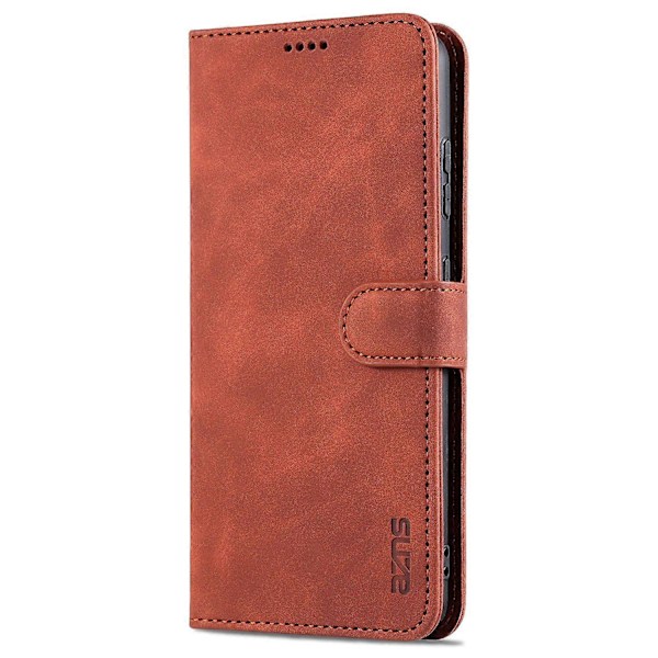 AZNS Plånboksdesign PU Läder Allroundskydd Telefonställ Fodral för Samsung Galaxy S21