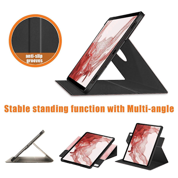 Roterende Stand Cover til Samsung Galaxy Tab S9 SM-X710, SM-X716B, SM-X718U PU Læder Smart Tablet Case Multicolor Style C