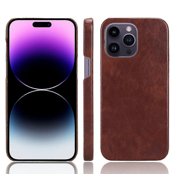 iPhone 15 Pro puhelinkotelo PU-nahkapäällysteinen TPU Litsi-kuvioitu suojus Multicolor Style D