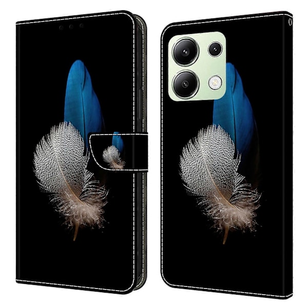 Xiaomi Redmi Note 13 4G Lompakkokotelo Puhelimelle, Pudotussuoja, 3D-kuvioitu Nahkainen Käännettävä Suojakotelo Multicolor Style K
