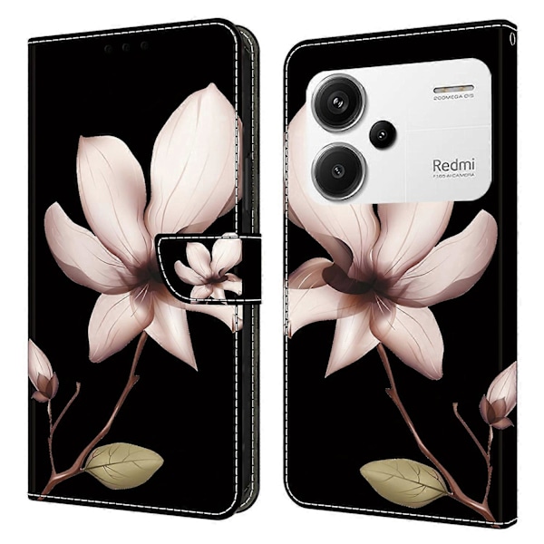 Xiaomi Redmi Note 13 Pro+ 5G Nahkakotelo 3D Luova Kuvio Design Käännettävä Jalusta Puhelinkotelo Multicolor Style C