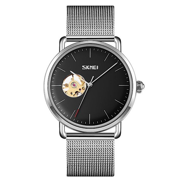 Skmei 9201 Automatisk Mekanisk Ur Rose Guld Sort Silver black