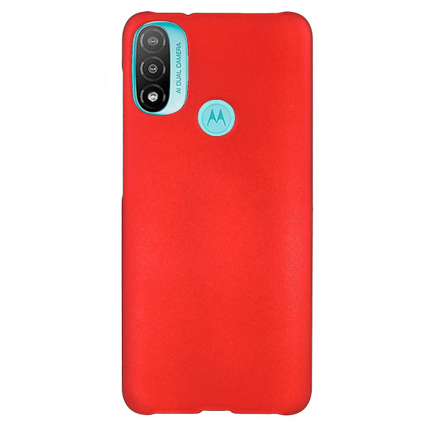 Anti-ridse Beskyttelses Cover Gummibelagt Hårdt PC Telefon Cover Til Motorola Moto E20/e30/e40 Red