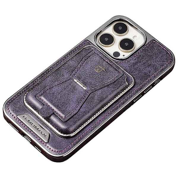 RMBMAX Fodral för iPhone 13 Pro Max 6,7 tum Magnetiskt PU-läder + TPU-telefonskal med Ställ Multicolor Dark Violet