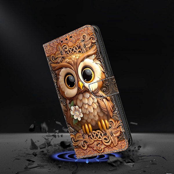 TPU+PU Läder Flip Fodral För Xiaomi Redmi 14C 4G/14R 5G/Poco C75 4G Mönstertryckt Multicolor Style I