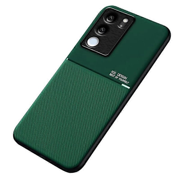 Linjer Præget Læder+TPU Cover til vivo S17 5G/S17 Pro 5G, Magnetisk Holder Metalplade Telefon Cover Multicolor Style C