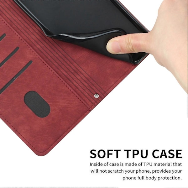 Til Samsung Galaxy A36 5G Etui Prægede Linjer Læder Telefon Cover Foldbart Stativ Multicolor Style B