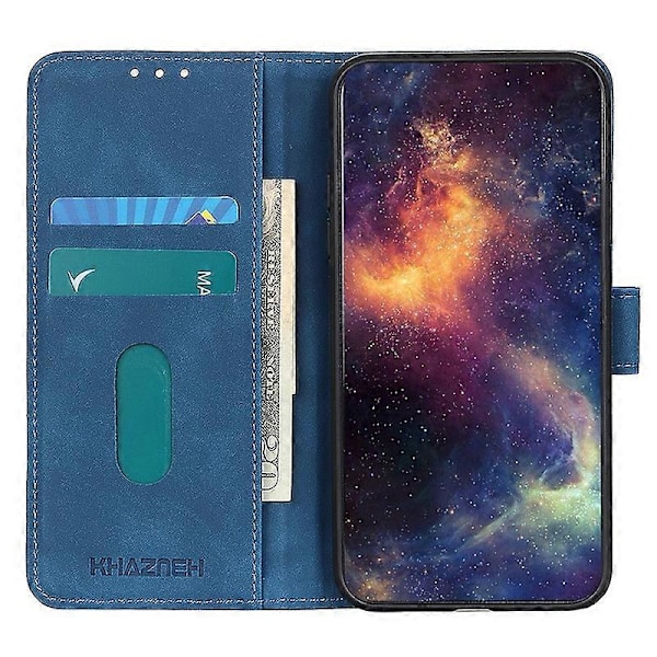 KHAZNEH För Oppo A58 5G/A78 5G PU Läder Ställ Fodral Plånbok Mobilskal Retro Textur Skal Multicolor Style C