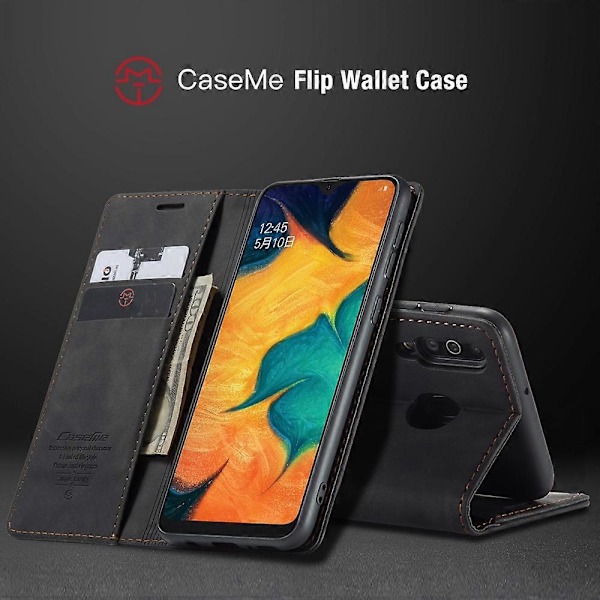 Til Samsung Galaxy M30/Galaxy A40s Case CASEME 013 Series Kortholder Stativ Læder Telefon Cover Multicolor Style B