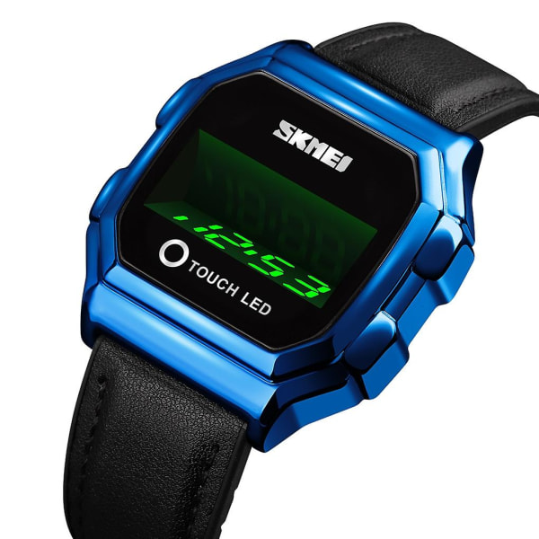 Skmei 1650 Läderrem Version Elektronisk watch Läderrem Version Blue