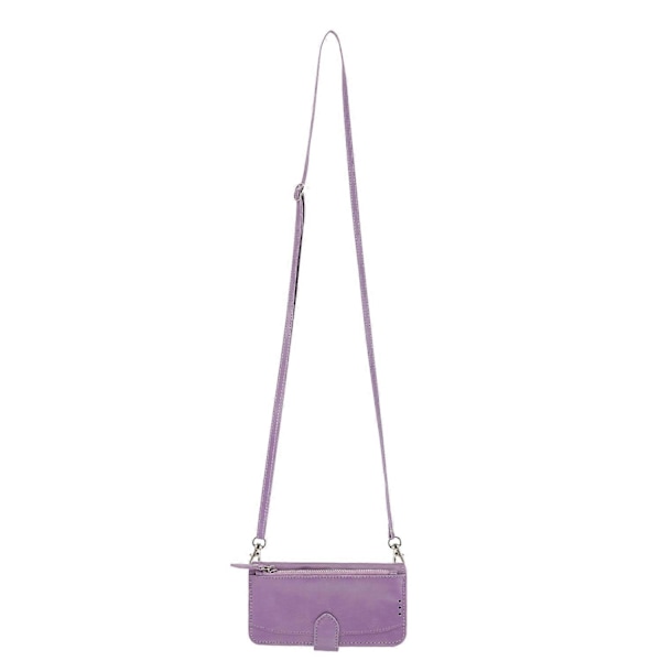 Til Samsung Galaxy S23 FE Etui Lynlås Pung PU Læder Støtteben Mobiltelefon Cover med 2 Stropper Multicolor Style B