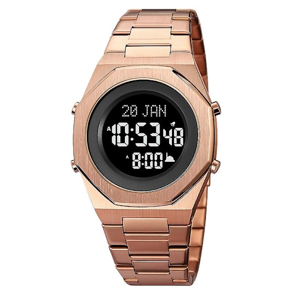 Skmei 2069 Muslim Worships Digital watch Rose Gold Black