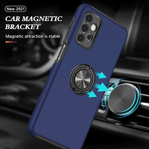 Anti-Fall Hybrid Mobilskal Ringform Stativ Design Skydd för Samsung Galaxy A32 5G/M32 5G