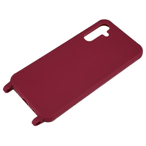 Matt TPU-skal med lång snodd för Samsung Galaxy A05s 4G Multicolor Wine Red