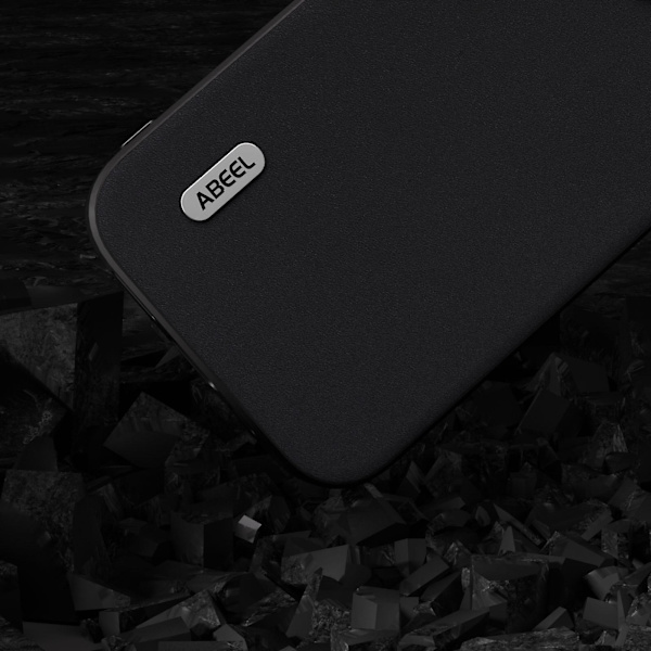 För Iphone 15 Pro Stötsäkert phone case Kohud Läder + PC + Tpu Anti-Scratch cover Black