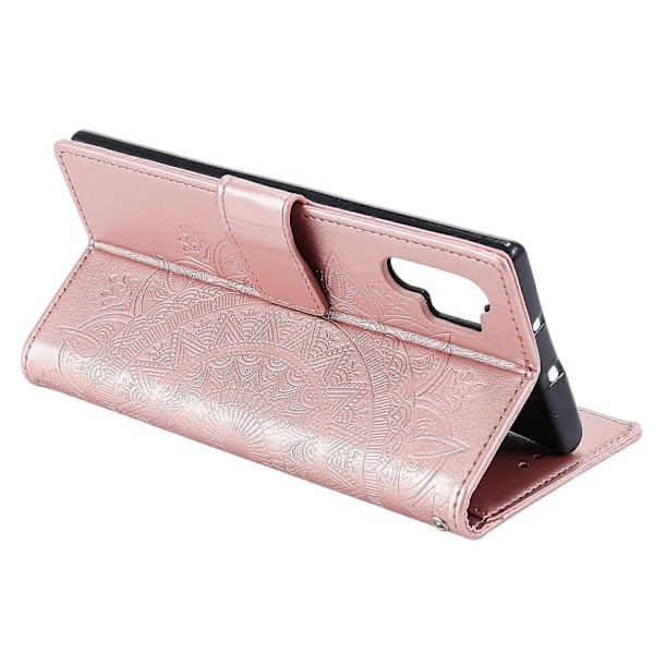 Præget Mandala Blomst Tegnebog Læder Etui med Rem til Samsung Galaxy A32 4G (EU Version) Multicolor Style G
