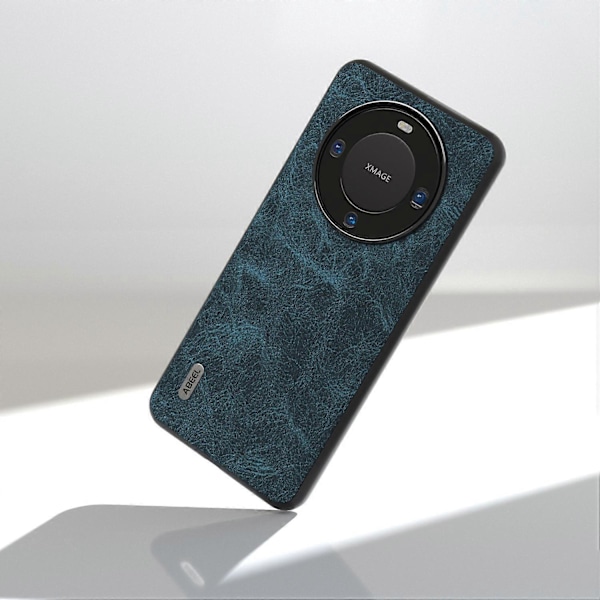 Læderbelagt PC+TPU-etui med Litchi-tekstur til Huawei Mate 60 Pro Multicolor Style B