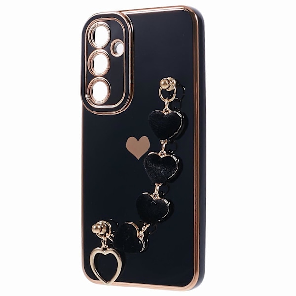 For Samsung Galaxy A34 5G Slim Case Elektroplettering Myk TPU Telefondeksel med Stropp Multicolor Style A