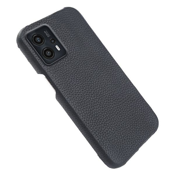 Cover till Motorola Moto G13 4g, Litchi Texture Äkta koläder+pc Magnetisk phone case Black