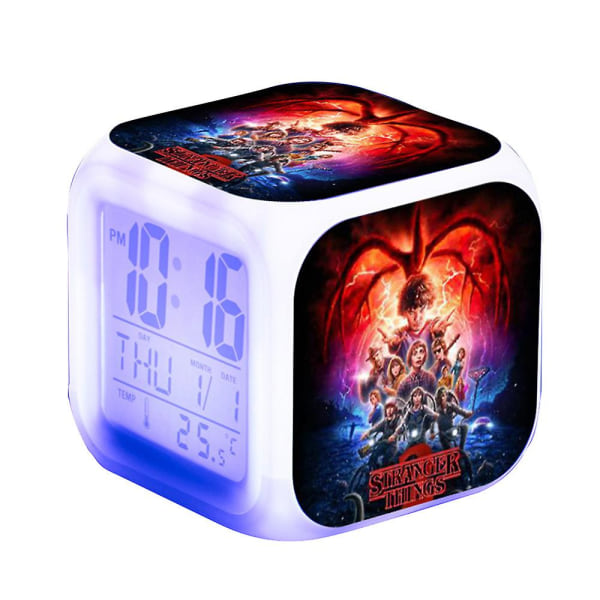 Stranger Things Digital Väckarklocka Led Nattljus A