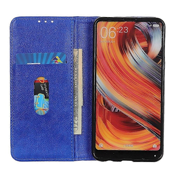 Til Xiaomi Poco C75 4G/Redmi 14R 5G/14C 4G Stand Case Split Læder Wallet Telefon Cover Multicolor Blue