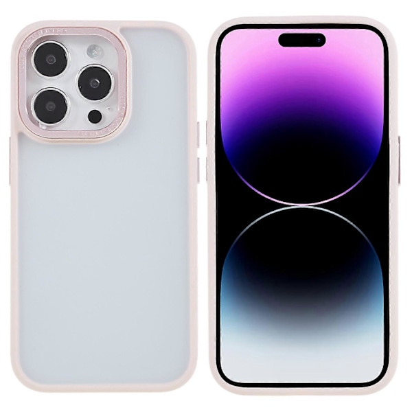 FULEXIN För iPhone 15 Pro PC+TPU Mobilskal Metall Linsskyddsram Anti-Repskydd Multicolor Style E