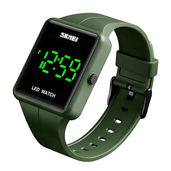 Skmei 1541 Led Firkantet Par Ectronic Ur Green